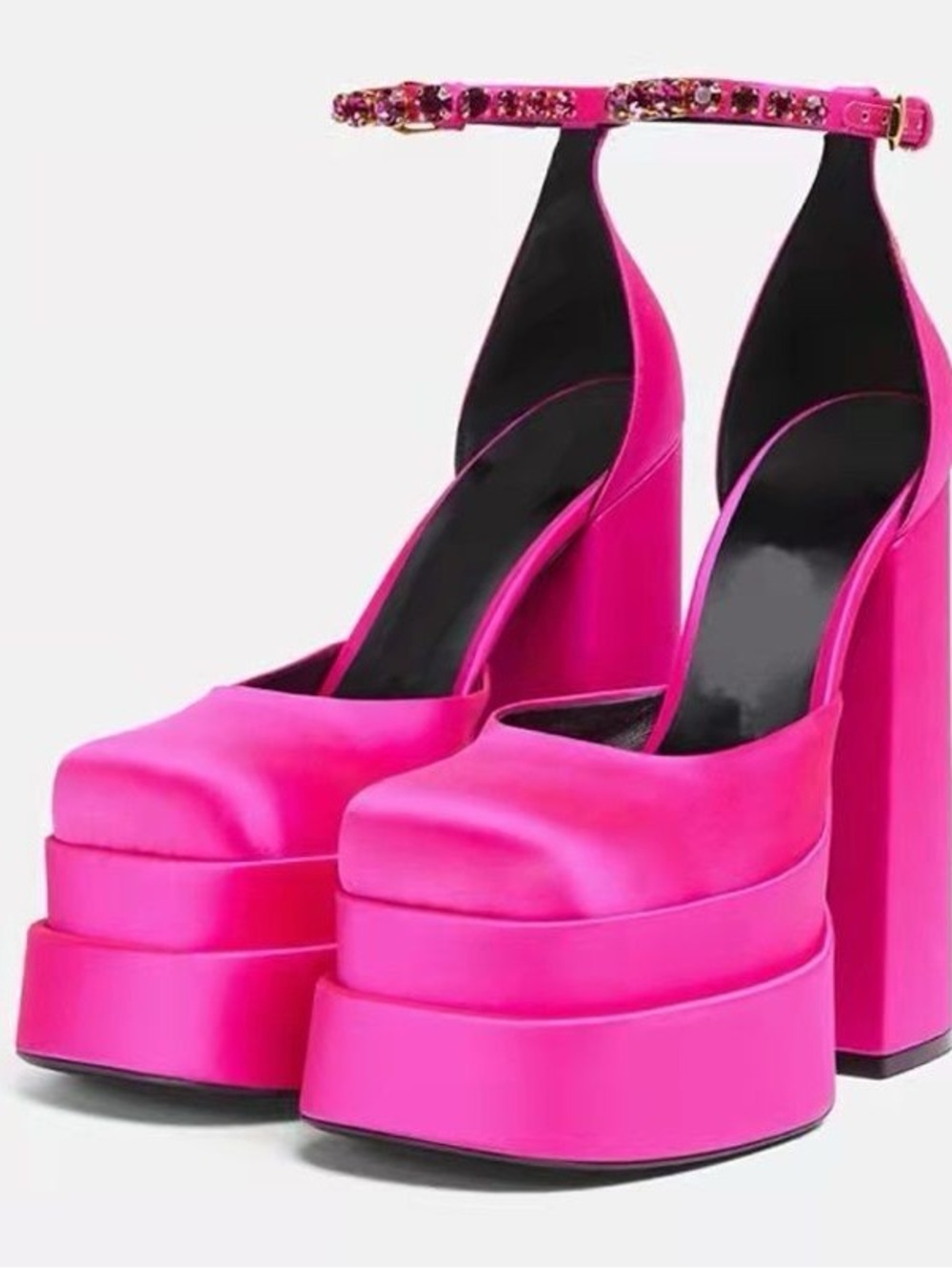 15S PINK BRATZ DOUBLE PLATFORM HEELS- WMNS 6.5-7 / EU37- shoes